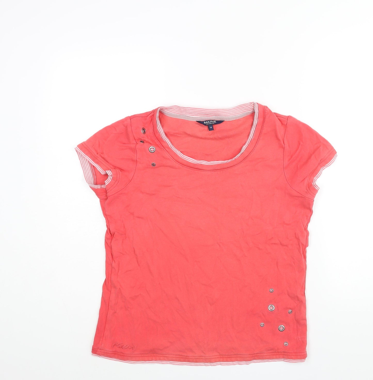 Womens UK Size 16 Maine Red Basic Blouse