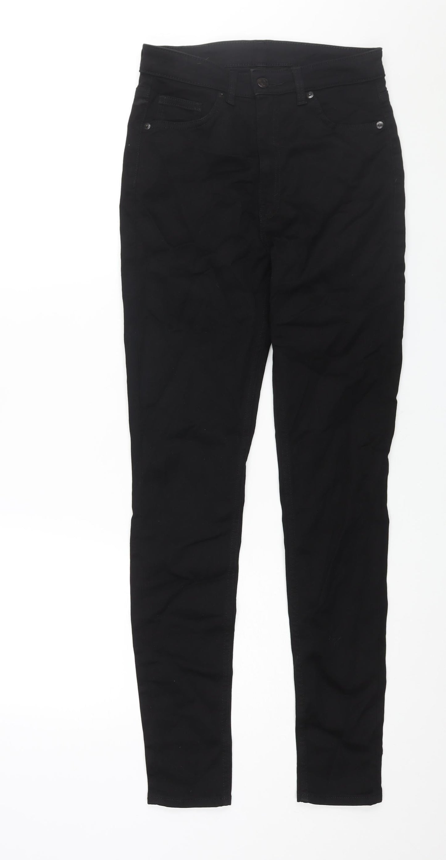 Monki Womens Black Cotton Skinny Jeans Size 29 in L30 in Regular Zip