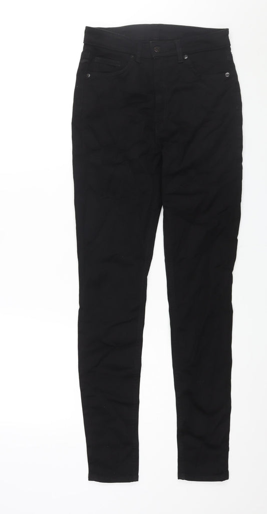 Monki Womens Black Cotton Skinny Jeans Size 29 in L30 in Regular Zip