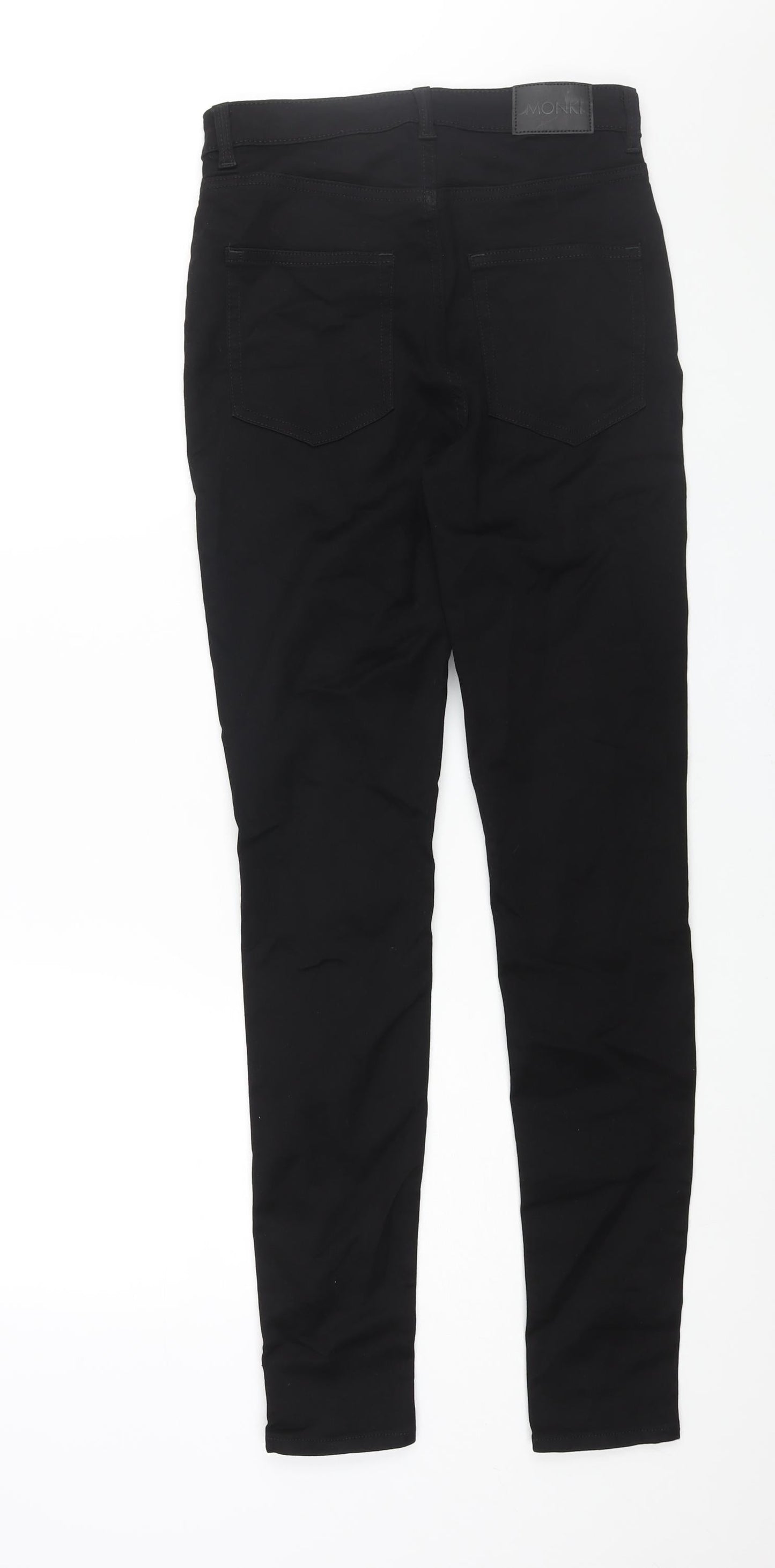 Monki Womens Black Cotton Skinny Jeans Size 29 in L30 in Regular Zip