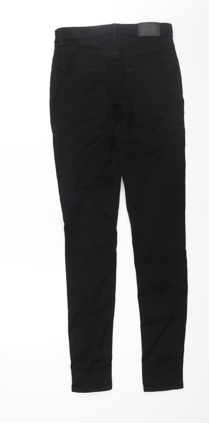 Monki Womens Black Cotton Skinny Jeans Size 29 in L30 in Regular Zip