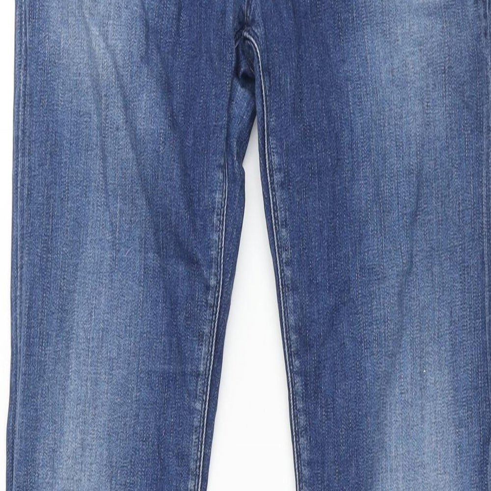 Replay Womens Blue Cotton Flared Jeans Size 29 in L32 in Regular Zip