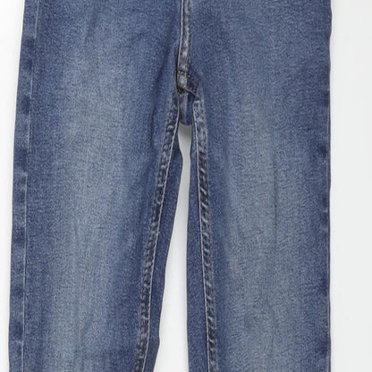Topshop Womens Blue Cotton Skinny Jeans Size 24 in L32 in Regular Zip