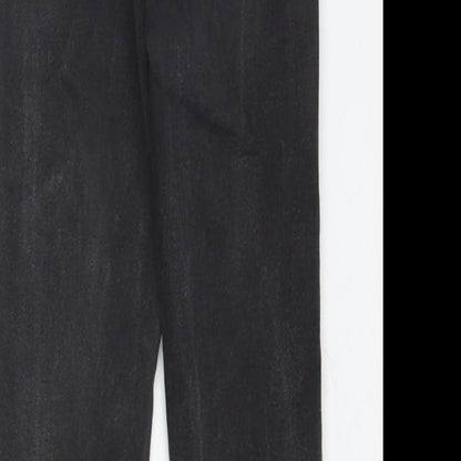 Denim & Co. Womens Black Cotton Skinny Jeans Size 6 L26 in Regular Zip