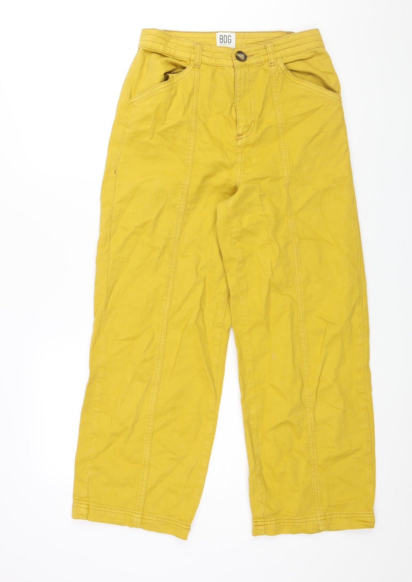 BDG Womens Yellow Cotton Wide-Leg Jeans Size 27 in L27 in Regular Zip