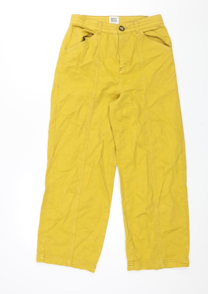 BDG Womens Yellow Cotton Wide-Leg Jeans Size 27 in L27 in Regular Zip