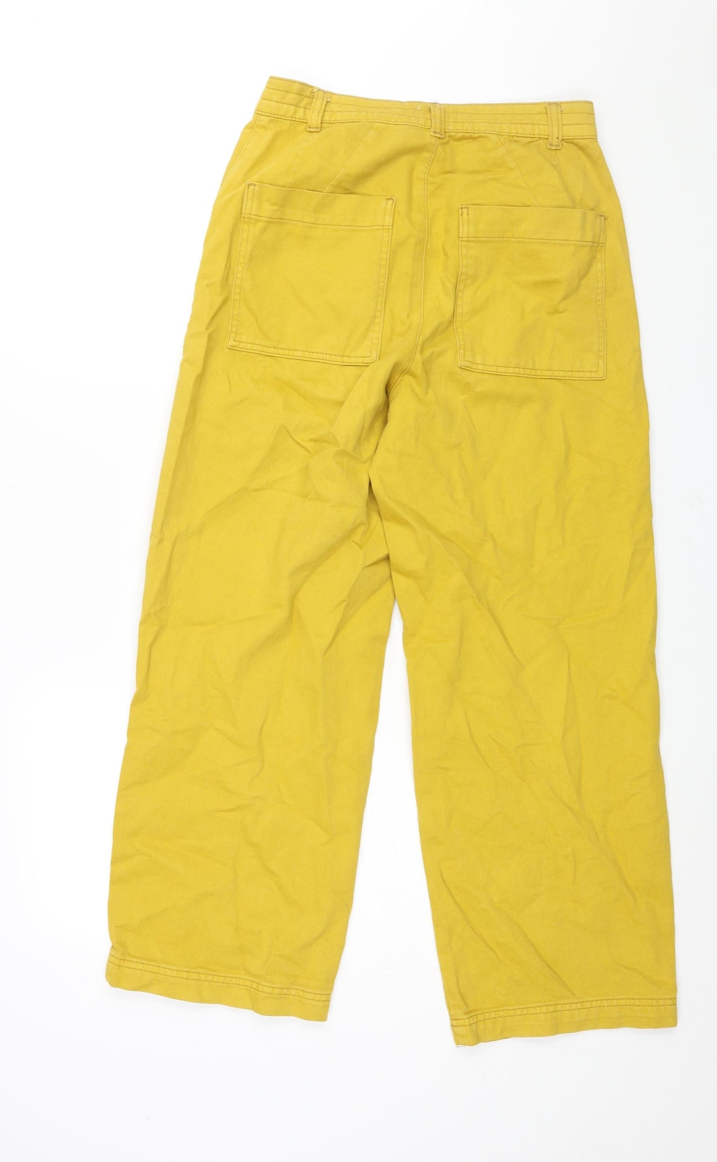 BDG Womens Yellow Cotton Wide-Leg Jeans Size 27 in L27 in Regular Zip
