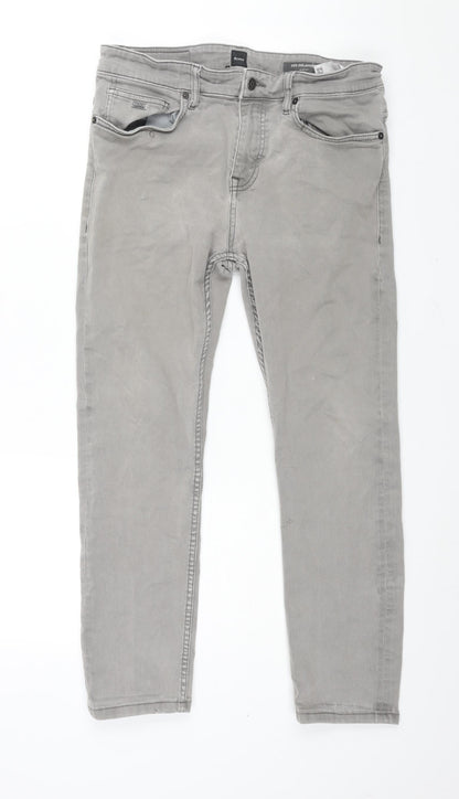 Mens UK Size 32 in Boss Regular Fit Straight Grey Jeans