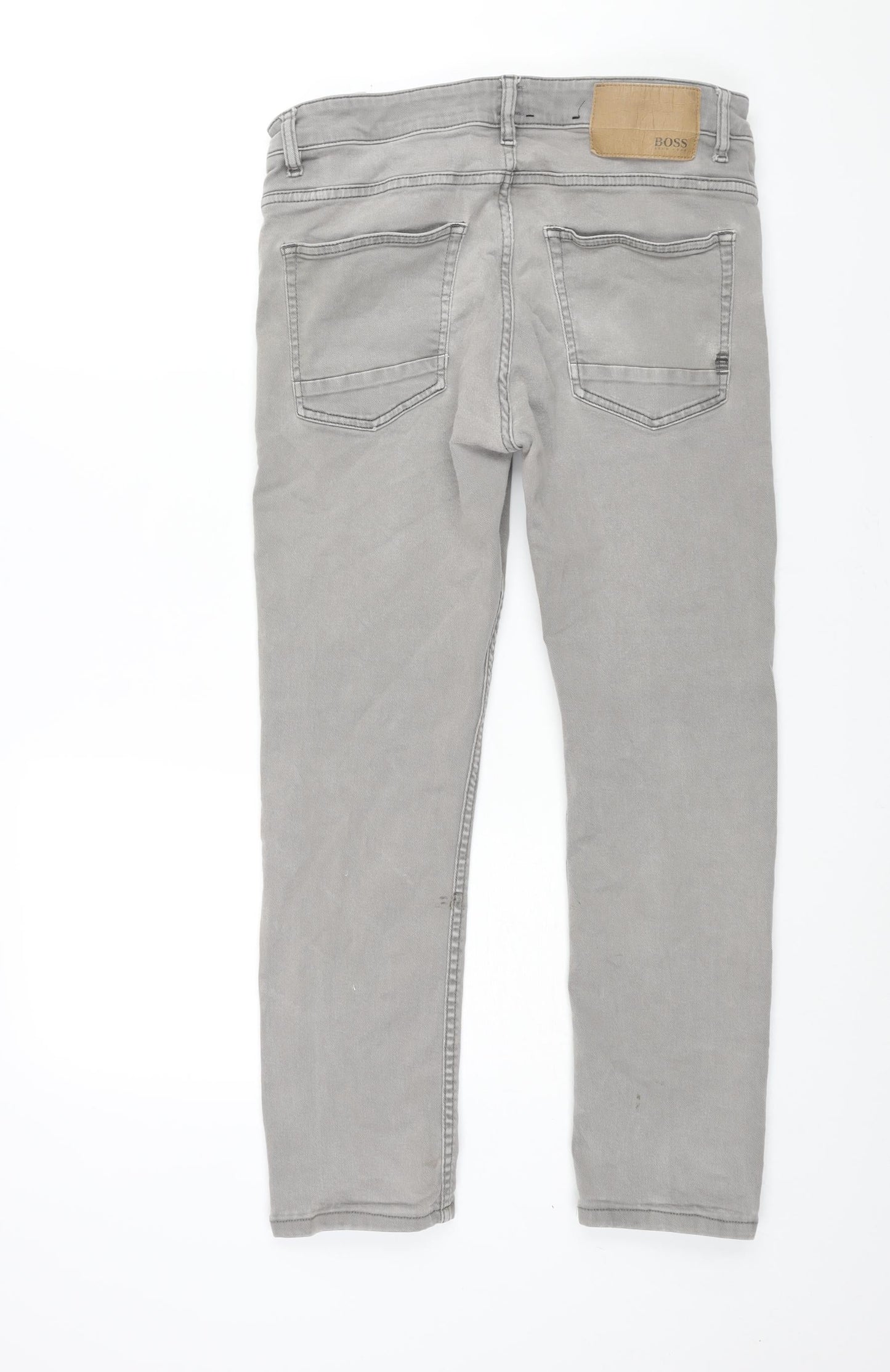 Mens UK Size 32 in Boss Regular Fit Straight Grey Jeans