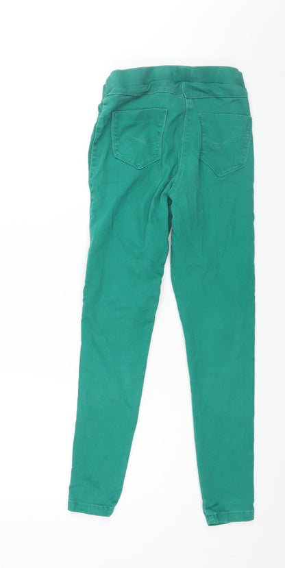 TU Womens Green Cotton Jegging Jeans Size 8 L28 in Regular