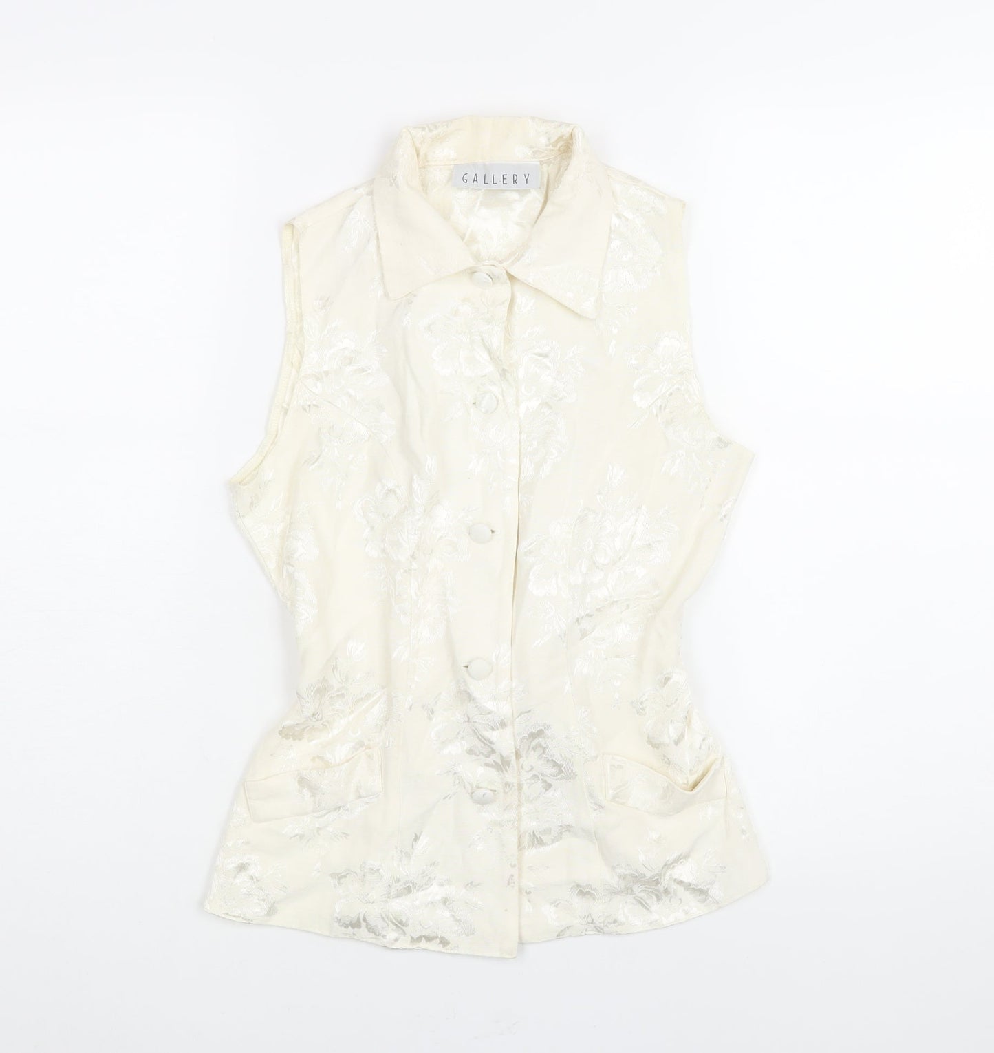 Womens UK Size 8 Gallery Ivory Camisole Blouse
