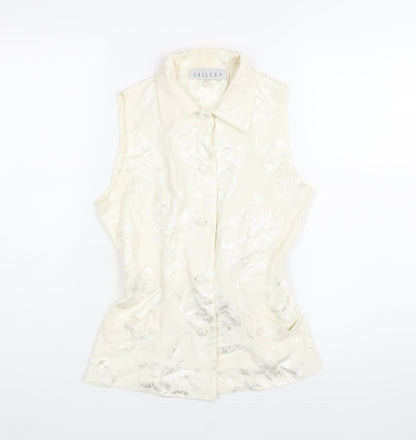 Womens UK Size 8 Gallery Ivory Camisole Blouse