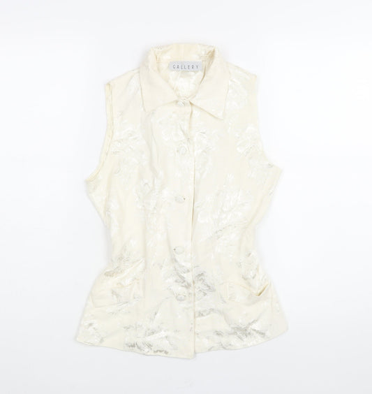 Womens UK Size 8 Gallery Ivory Camisole Blouse