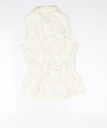 Womens UK Size 8 Gallery Ivory Camisole Blouse
