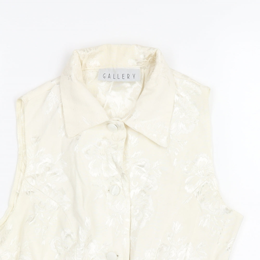 Womens UK Size 8 Gallery Ivory Camisole Blouse