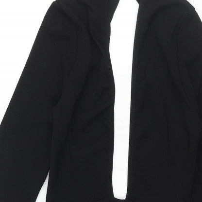 PRETTYLITTLETHING Womens Black Polyester Mini Size 8 V-Neck Button - Backless