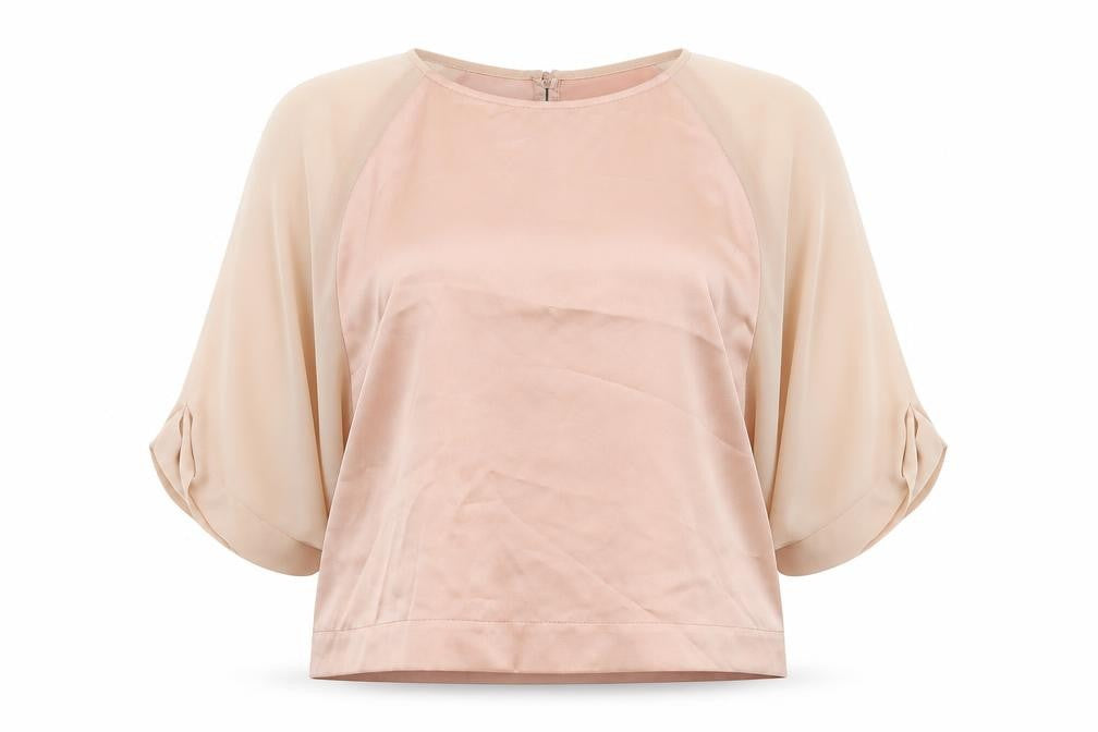 Womens UK Size 10 Topshop Pink Basic Blouse