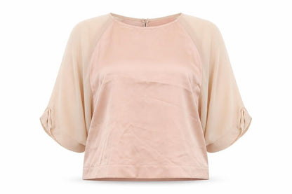 Womens UK Size 10 Topshop Pink Basic Blouse