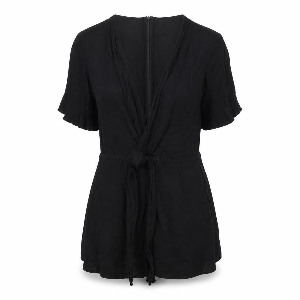 Womens UK Size 6 Missguided One-Piece Black Playsuit