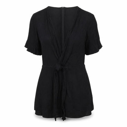 Womens UK Size 6 Missguided One-Piece Black Playsuit