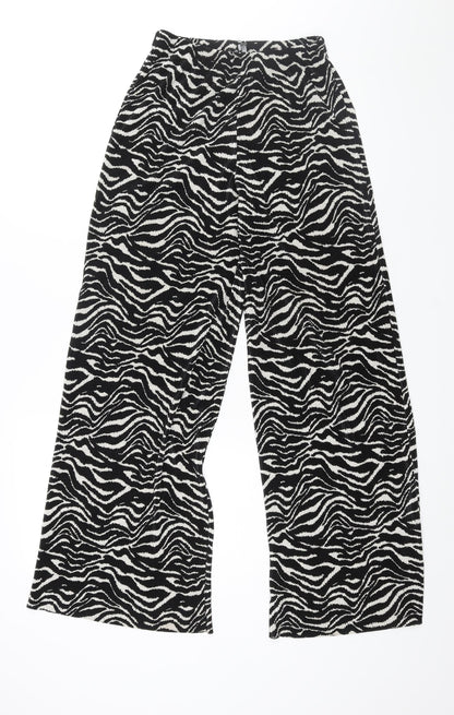Womens UK Size S Zara Regular Fit  Black Trousers