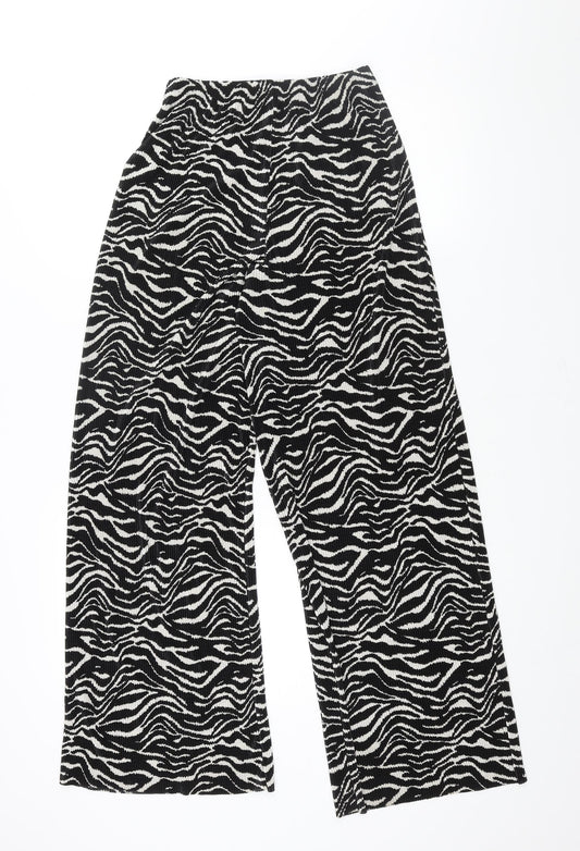 Womens UK Size S Zara Regular Fit  Black Trousers