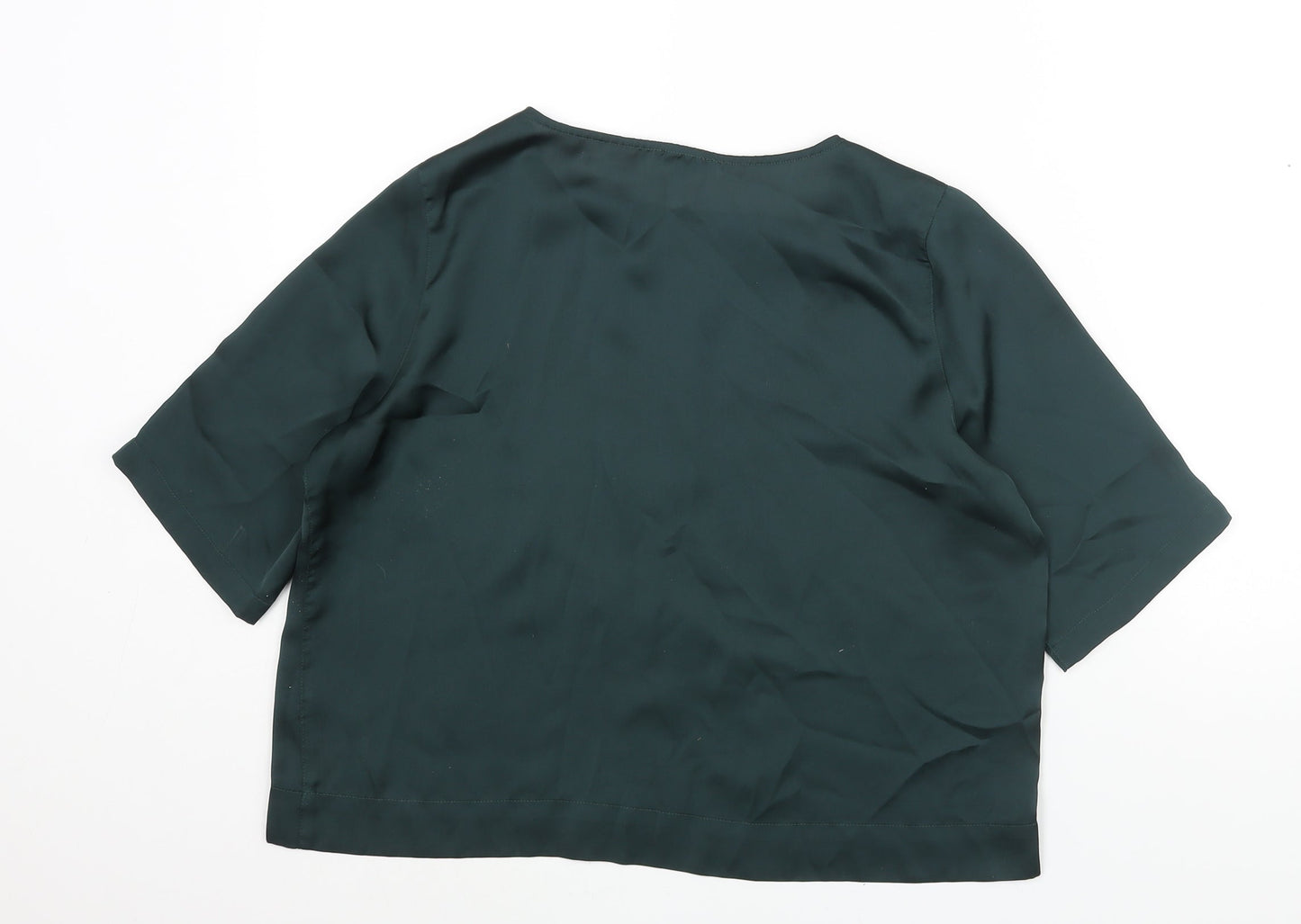 Womens UK Size 10 River Island Green Basic Blouse