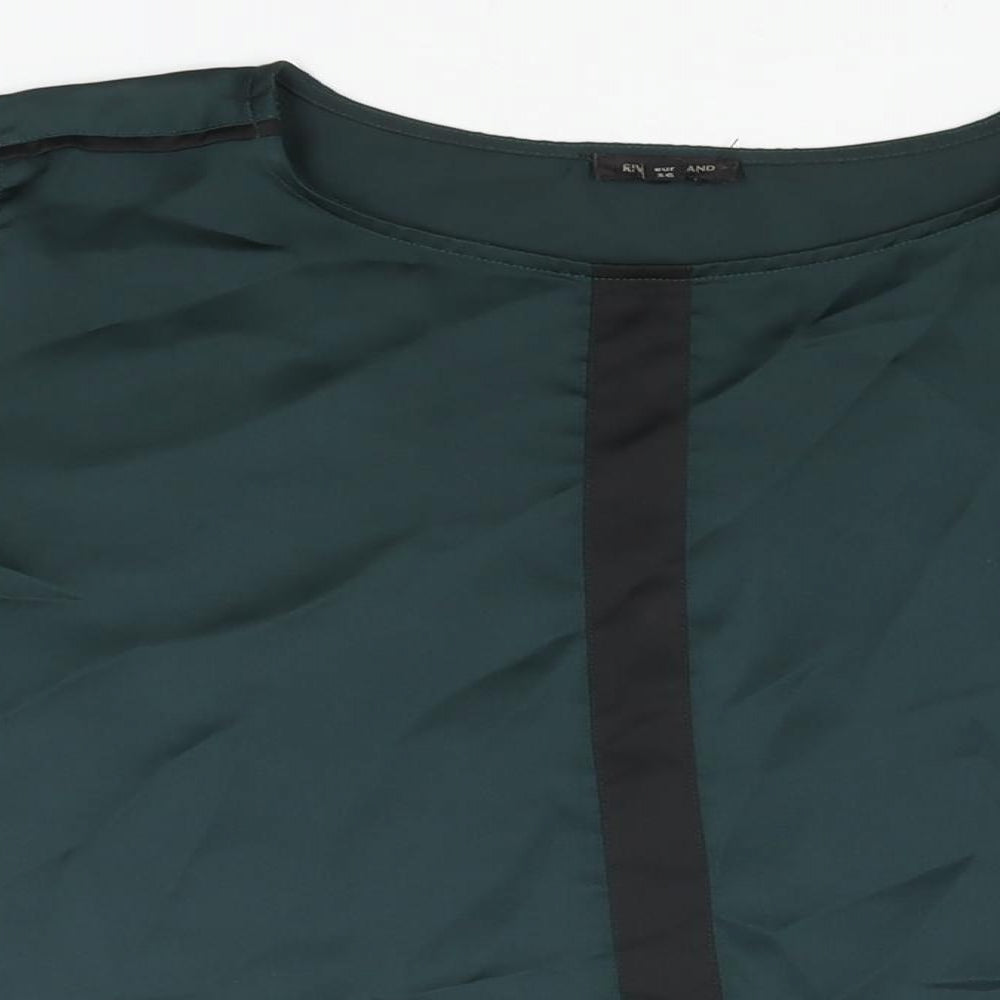 Womens UK Size 10 River Island Green Basic Blouse