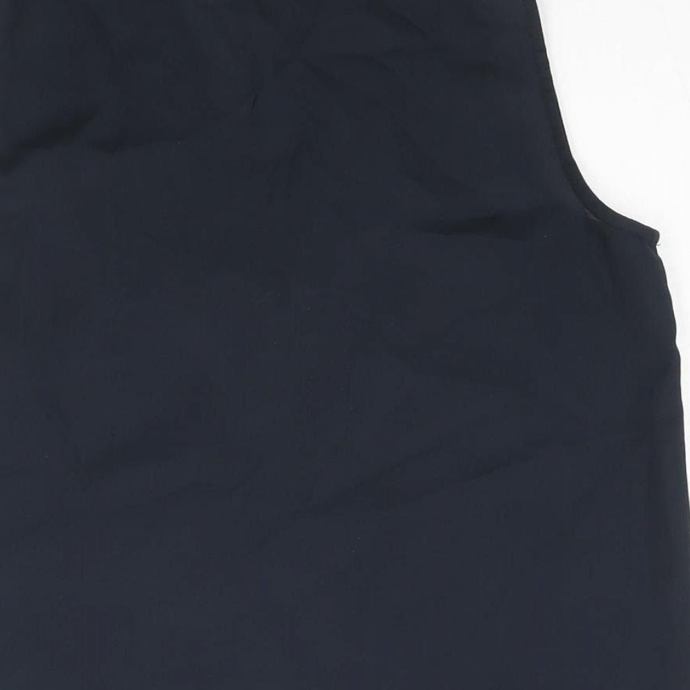 b.young Womens Blue Polyester Basic Blouse Size 6 V-Neck - Floral Print