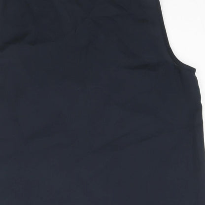 b.young Womens Blue Polyester Basic Blouse Size 6 V-Neck - Floral Print