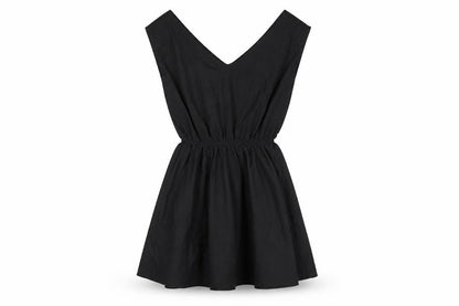 Kling Womens Black Polyester Mini Size 6 V-Neck Pullover