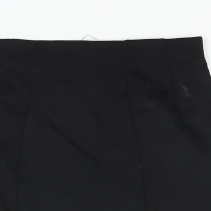 Marks and Spencer Womens Black Viscose A-Line Skirt Size 12