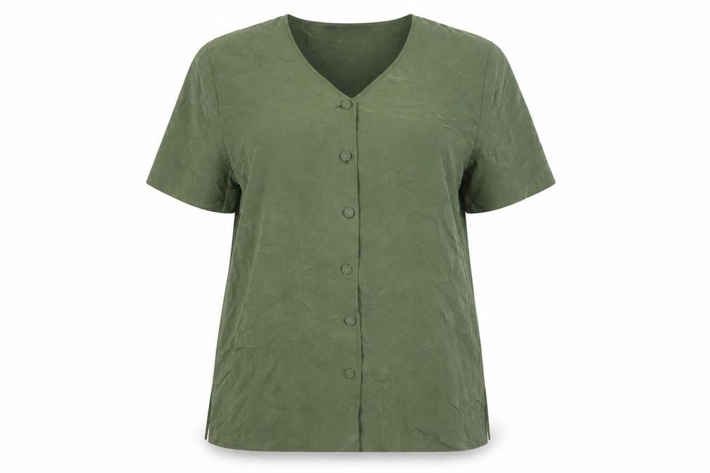 Womens UK Size 18 Debenhams Green Basic Blouse