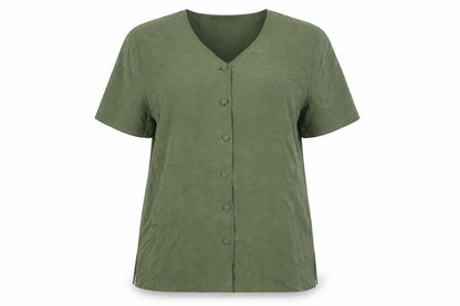 Womens UK Size 18 Debenhams Green Basic Blouse