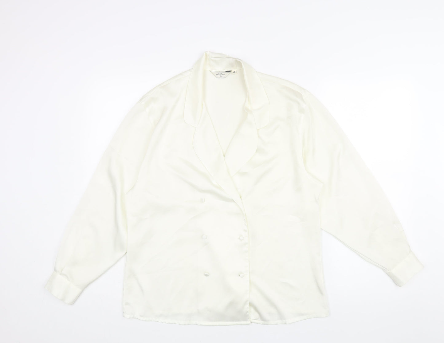Womens UK Size 12 NEXT Ivory Basic Blouse