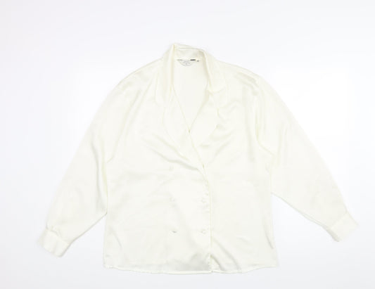 Womens UK Size 12 NEXT Ivory Basic Blouse