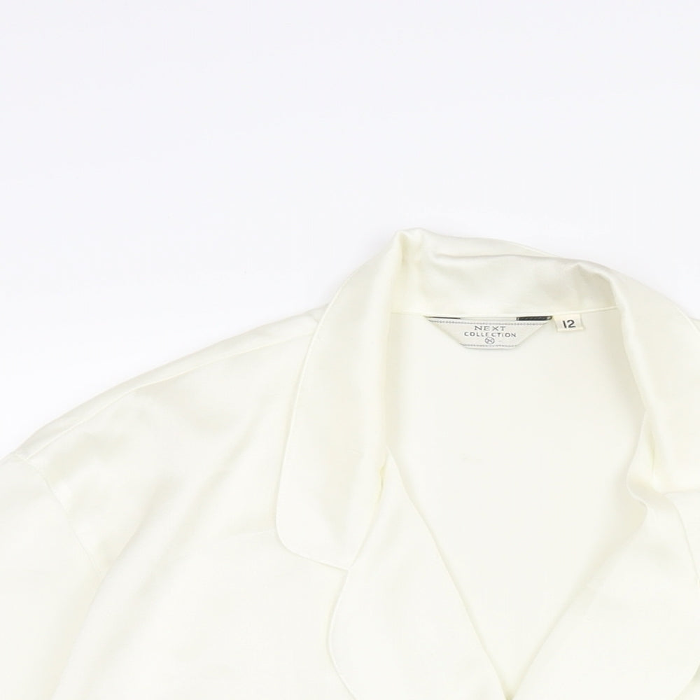 Womens UK Size 12 NEXT Ivory Basic Blouse