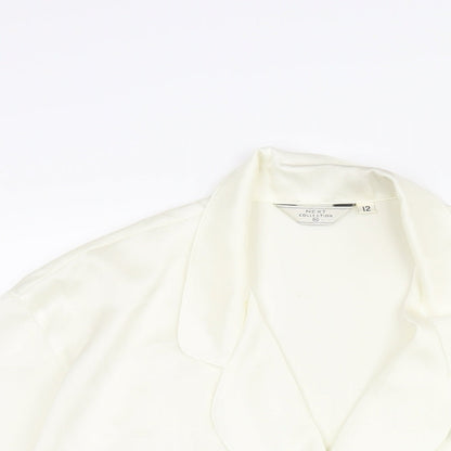Womens UK Size 12 NEXT Ivory Basic Blouse