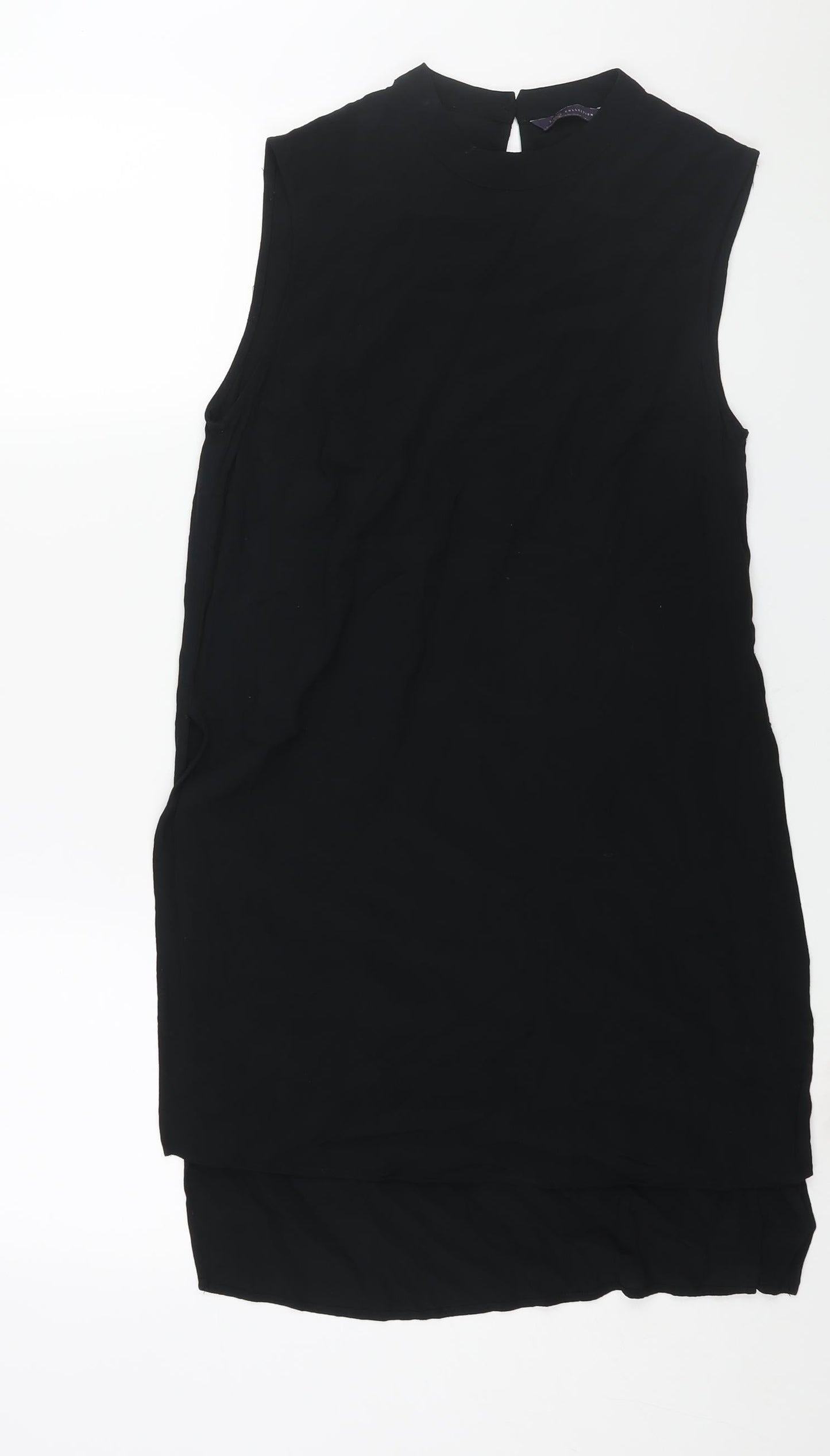 Womens UK Size 10 Marks and Spencer Black Tunic Blouse