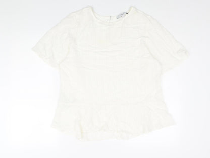 Womens UK Size 16 NEXT Ivory Basic Blouse