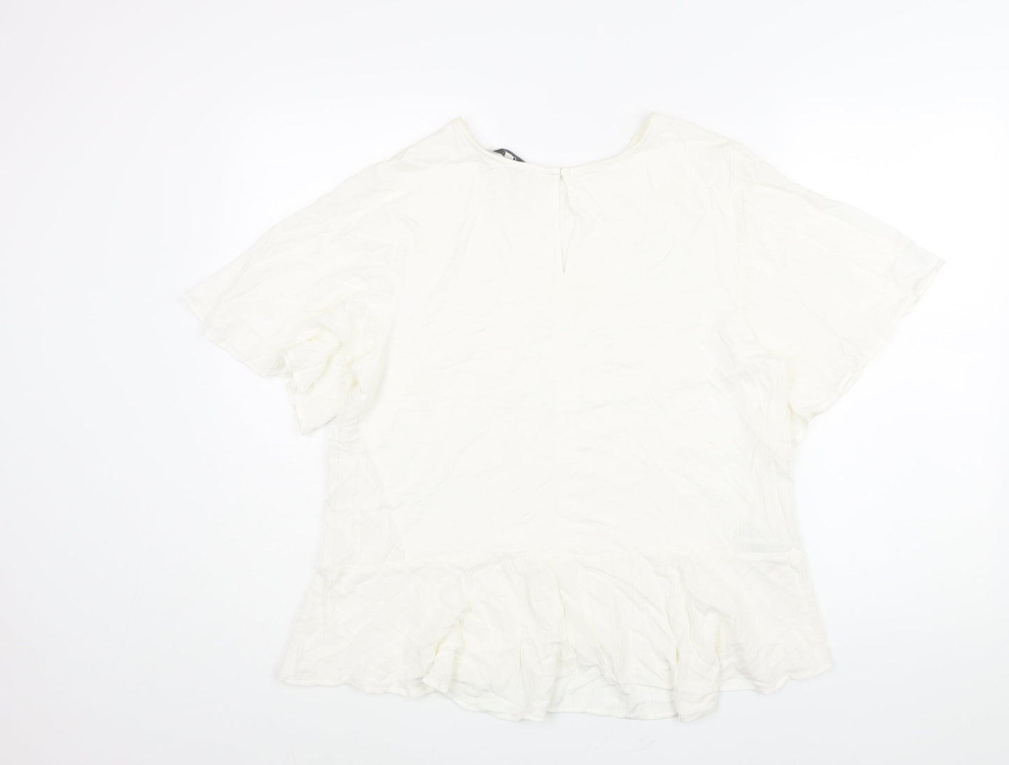 Womens UK Size 16 NEXT Ivory Basic Blouse
