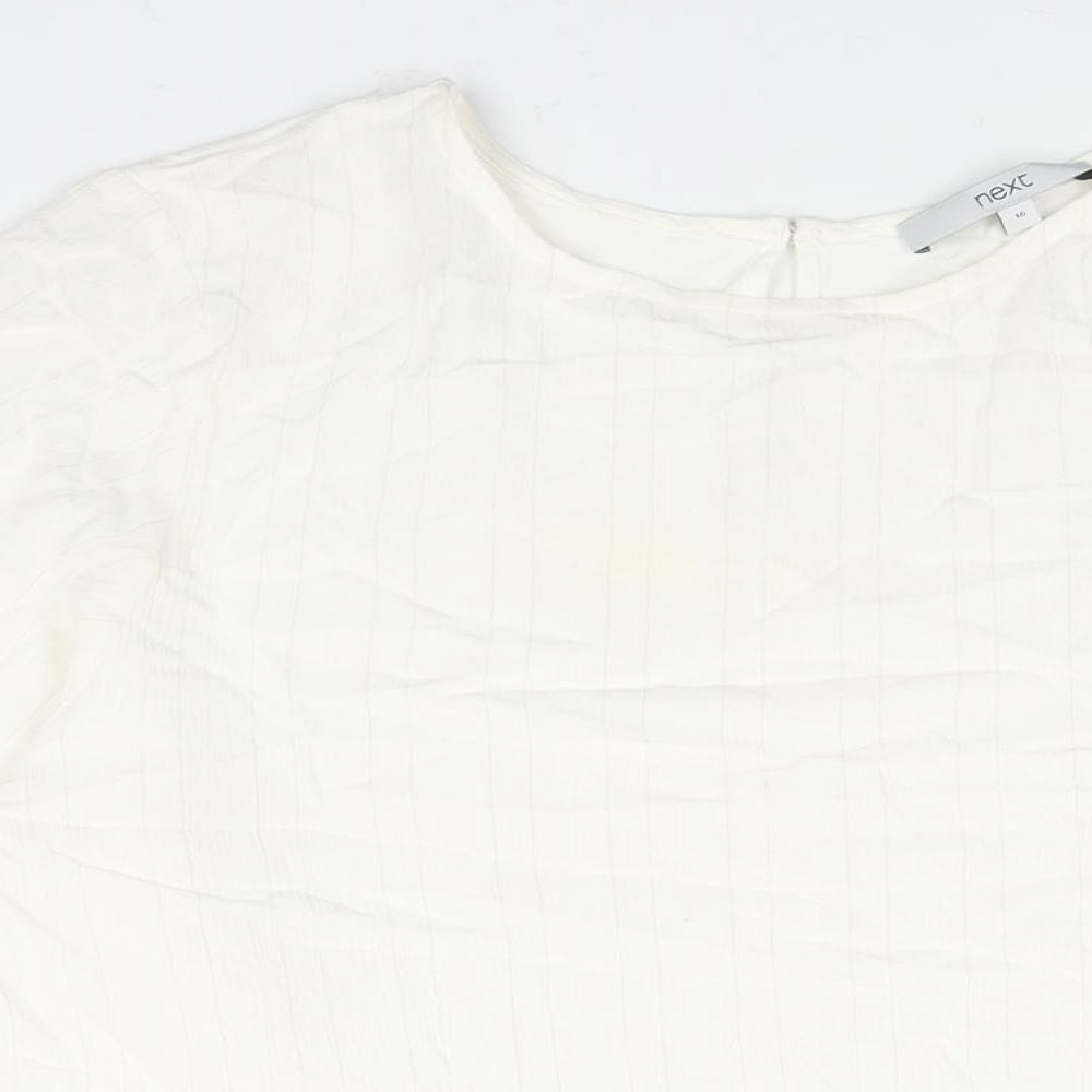 Womens UK Size 16 NEXT Ivory Basic Blouse