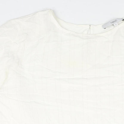 Womens UK Size 16 NEXT Ivory Basic Blouse