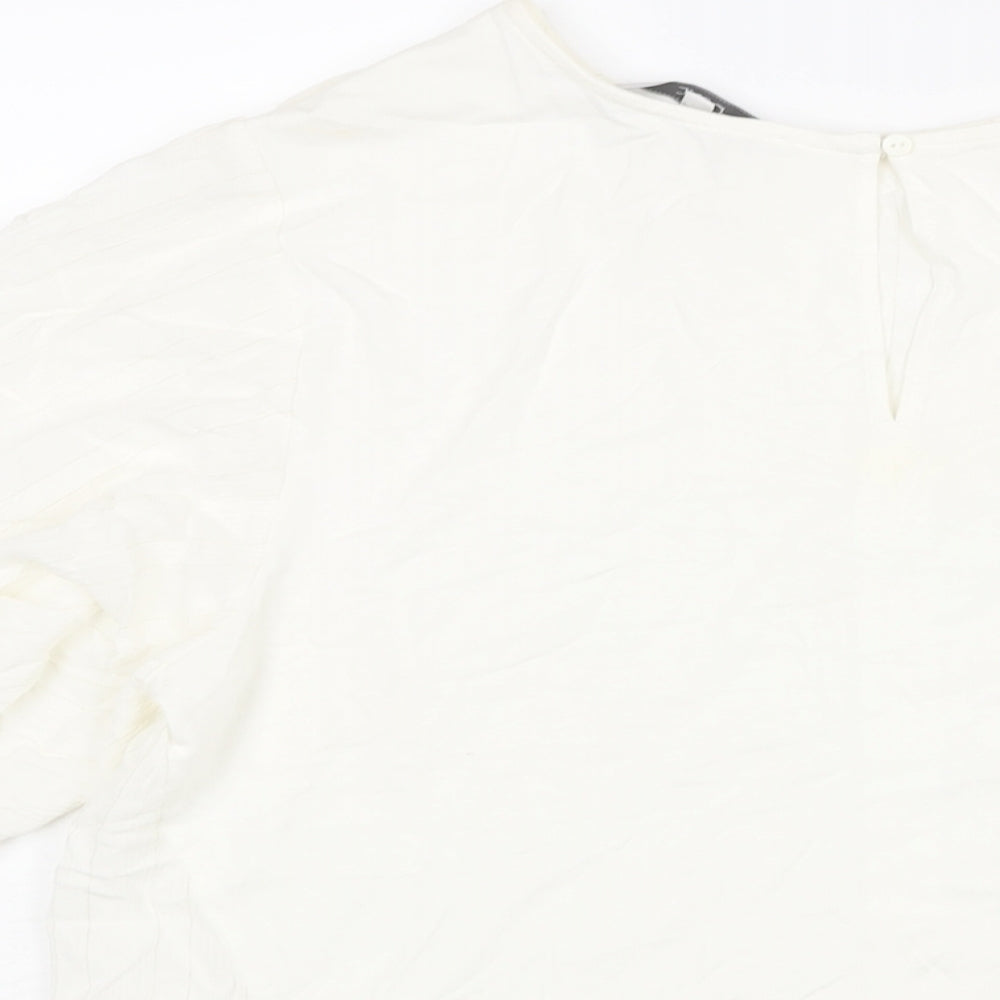 Womens UK Size 16 NEXT Ivory Basic Blouse