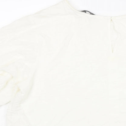 Womens UK Size 16 NEXT Ivory Basic Blouse