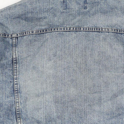 Zantos Mens Blue Jacket Size L Button - Estimated Size