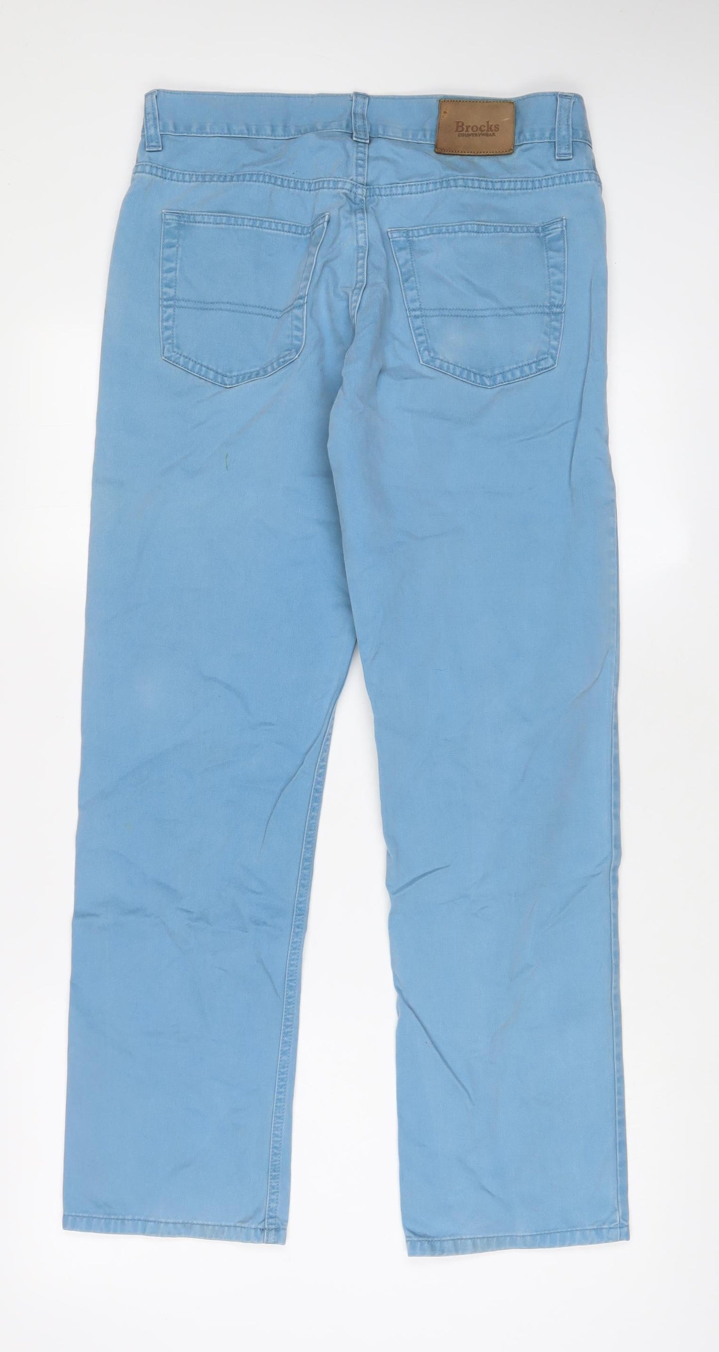 Mens UK Size 32 in Brocks Regular Fit Straight Blue Jeans