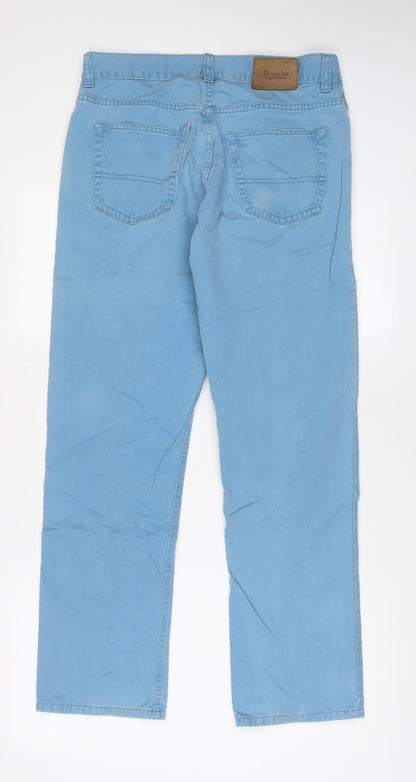 Mens UK Size 32 in Brocks Regular Fit Straight Blue Jeans