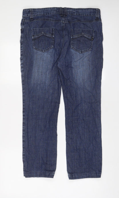 Womens UK Size 34 in Marks and Spencer Regular Fit Straight Blue Jeans