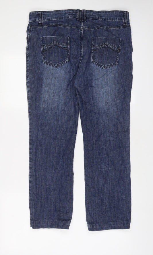 Womens UK Size 34 in Marks and Spencer Regular Fit Straight Blue Jeans